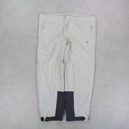 RARE 00s Nike Trackpants Cream - (XL)