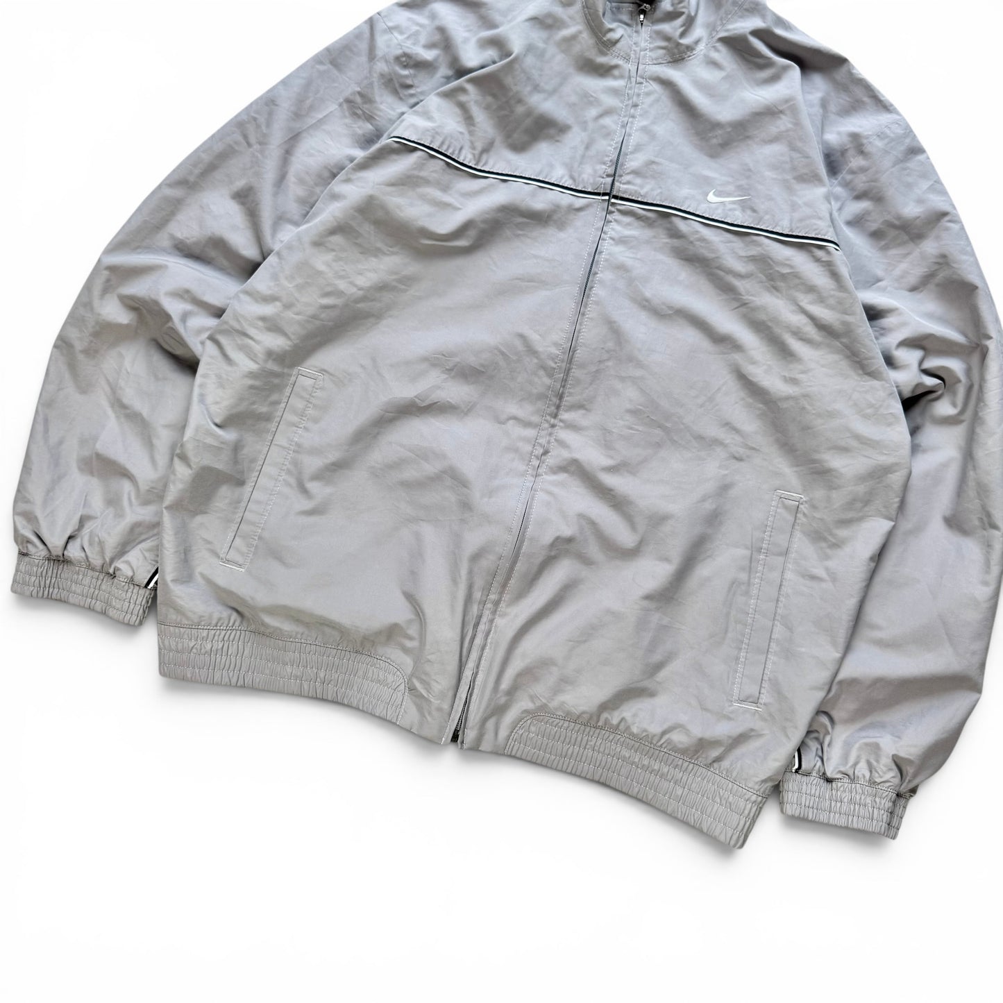 RARE 2000s Nike Track Jacket Grey - (L)