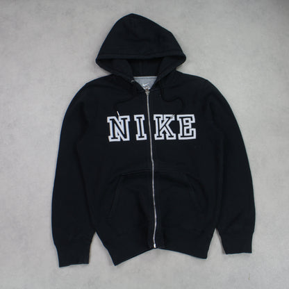 RARE Vintage 00s Nike Zip Up Hoodie Black - (S)