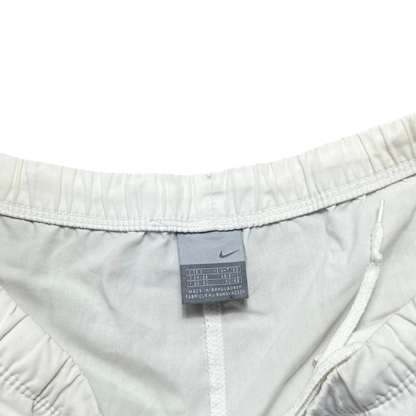 SUPER RARE 2000s Baggy Nike Trackpants White - (S)