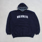 RARE Vintage 1990s Nike Spell Out Hoodie Navy - (XL)