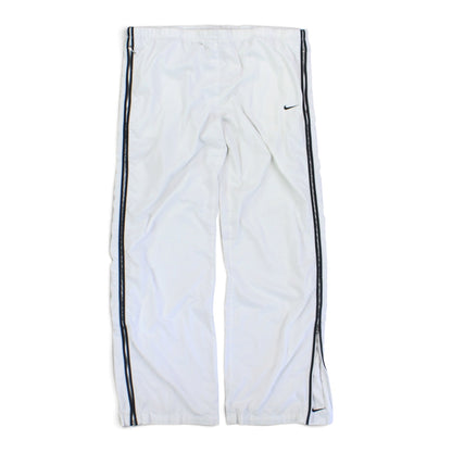 SUPER RARE 2000s Baggy Nike Trackpants White - (XL)