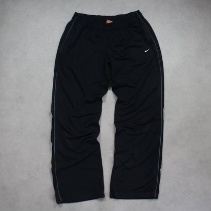 RARE 2000s Baggy Nike Trackpants Black - (M)