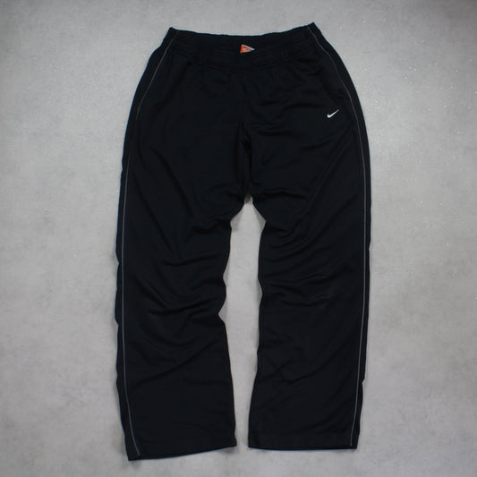 RARE 2000s Baggy Nike Trackpants Black - (M)