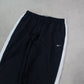 RARE 00s Nike Baggy Trackpants Navy - (M)