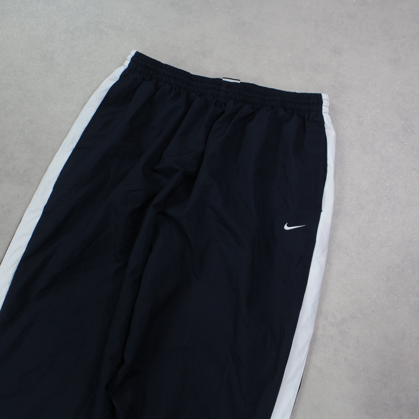 RARE 00s Nike Baggy Trackpants Navy - (M)