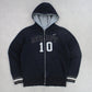 RARE 00s Nike Zip Up Hoodie Black - (M)