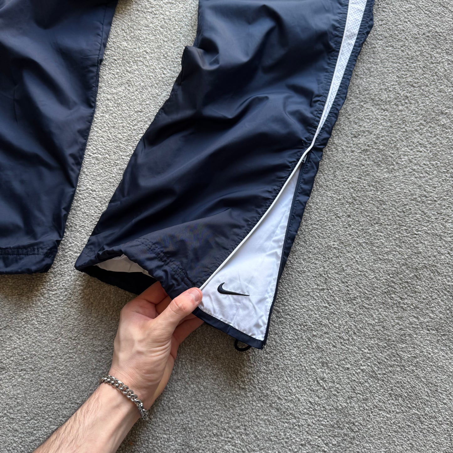 SUPER RARE 2000s Nike Trackpants Navy *PREMIUM* - (M)
