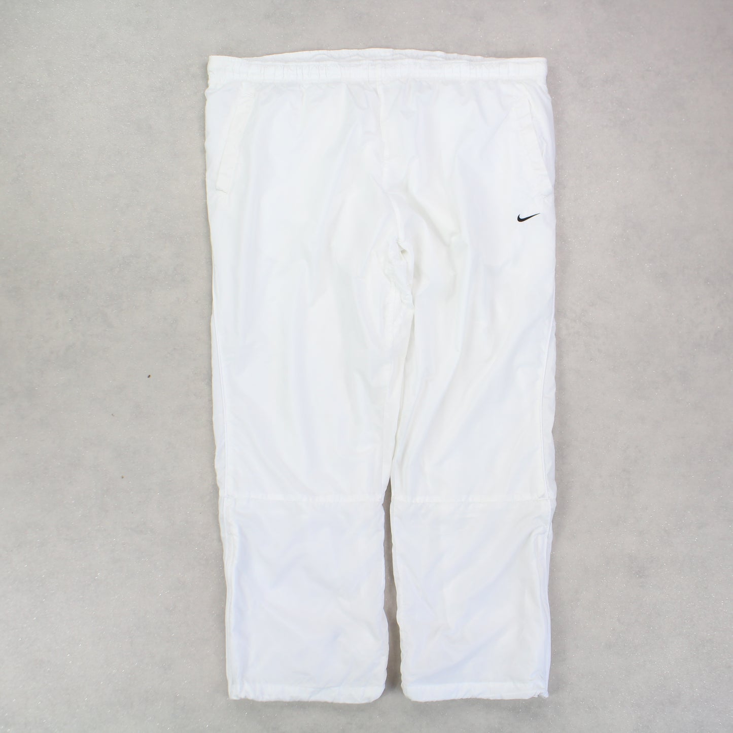 RARE 00s Nike Baggy Trackpants White - (XL)