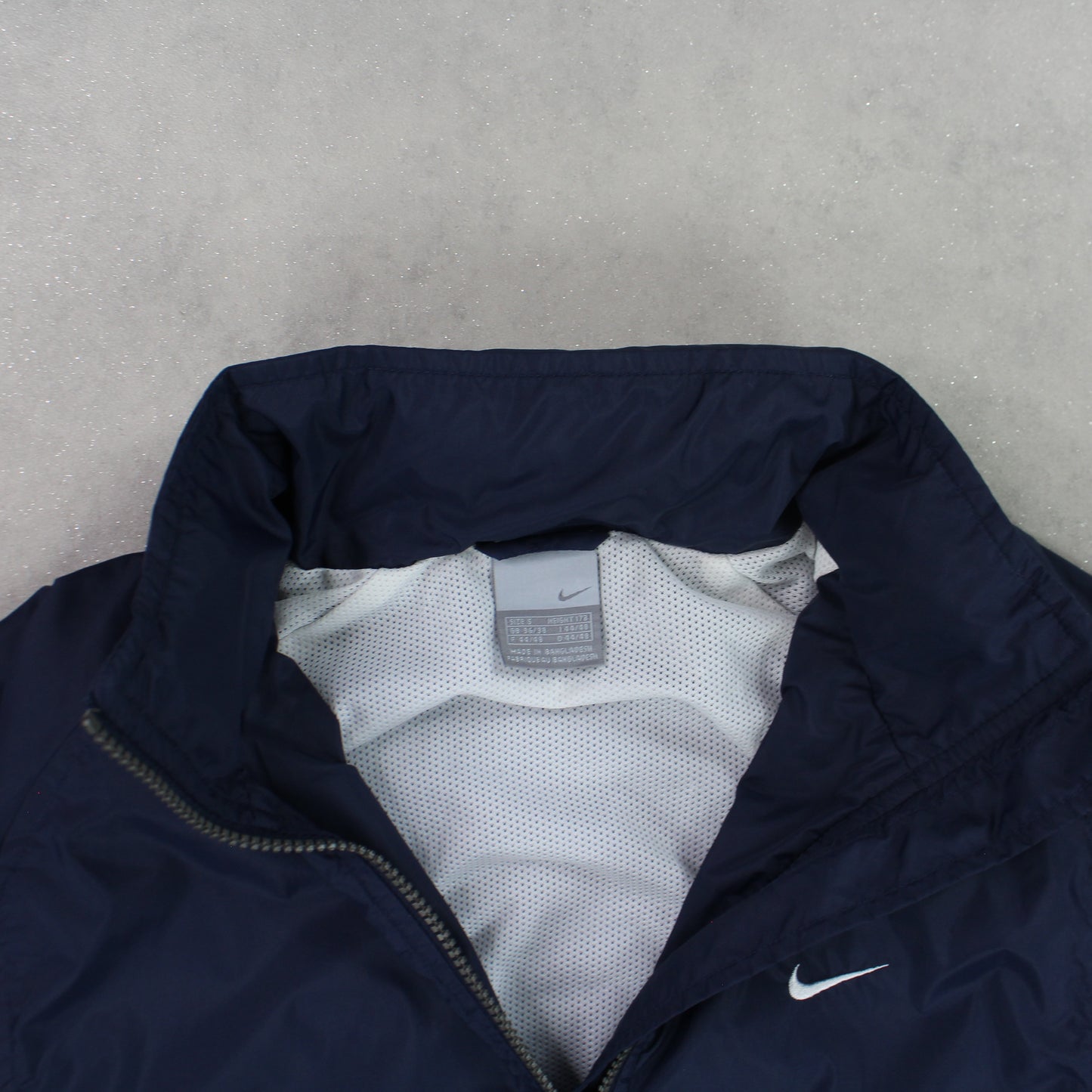 RARE 00s Nike Hooded Track Jacket Navy - (M)