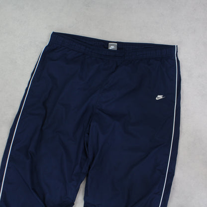 RARE 2000s Baggy Nike Trackpants Navy - (XL)