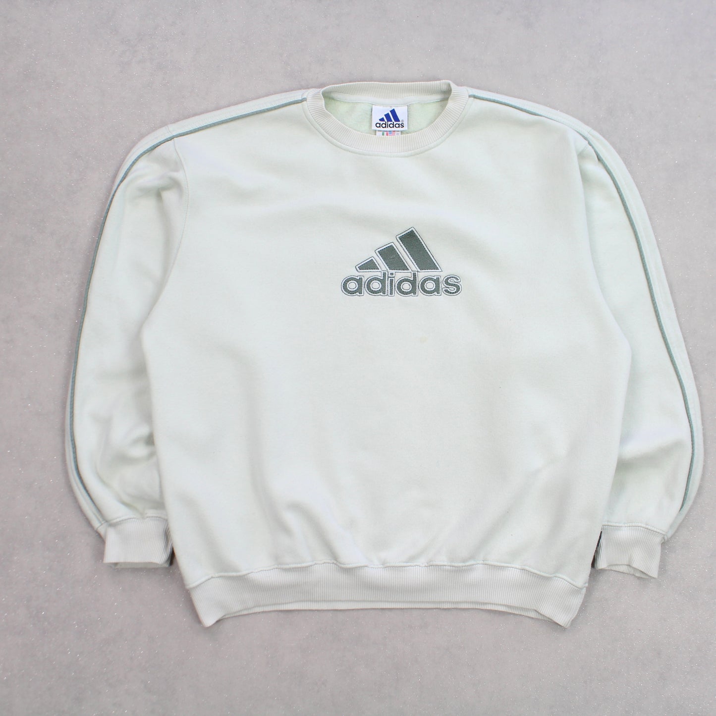 RARE Vintage 1990s Adidas Sweatshirt Cream - (S)