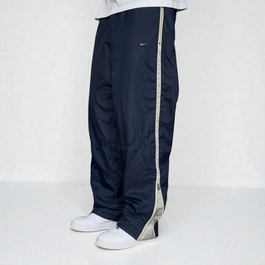 RARE 2000s Baggy Nike Trackpants Navy - (S)