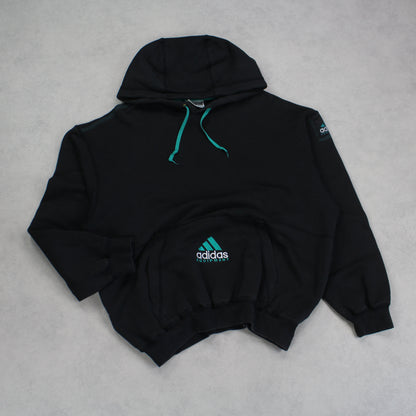 SUPER RARE 1990s Adidas EQT Hoodie Black - (M)