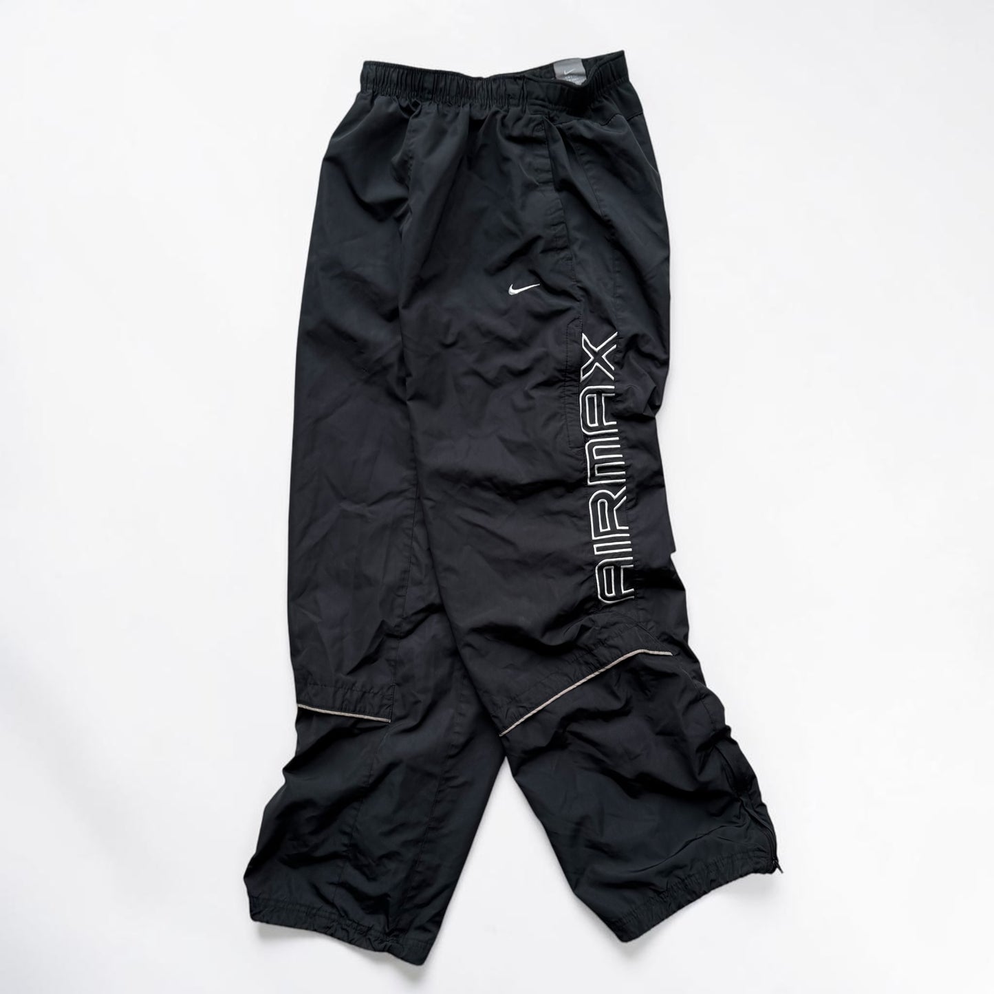 SUPER RARE 2000s Nike Air Max Trackpants Black - (S)