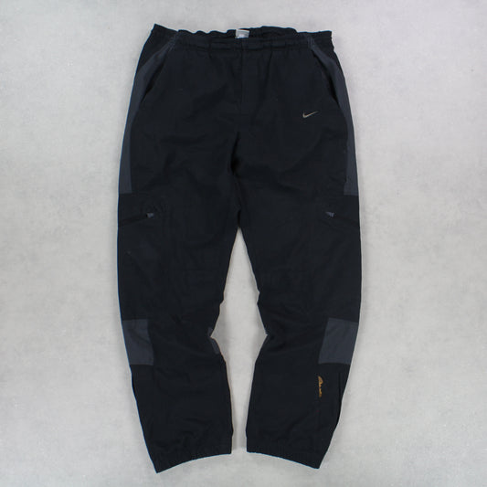 RARE 00s Nike Air Trackpants Black - (L)