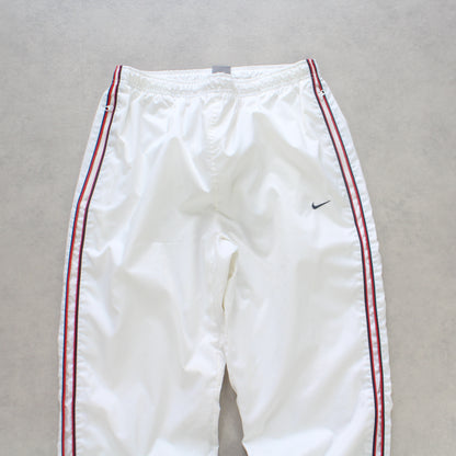 SUPER RARE 2000s Nike Trackpants White - (M)