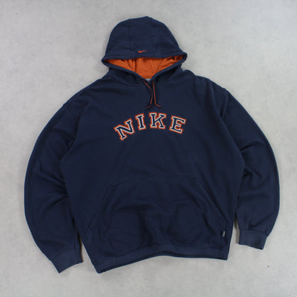 SUPER RARE 00s Nike Hoodie Navy - (XL)