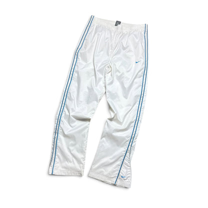 SUPER RARE 2000s Baggy Nike Trackpants White - (L) | PREMIUM