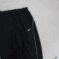 RARE 00s Nike Trackpants Black - (XS)