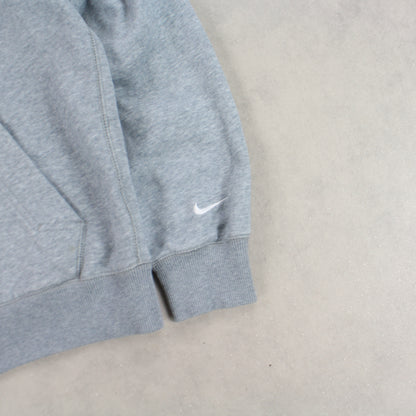 RARE 00s Nike Spell Out Hoodie Grey - (M)