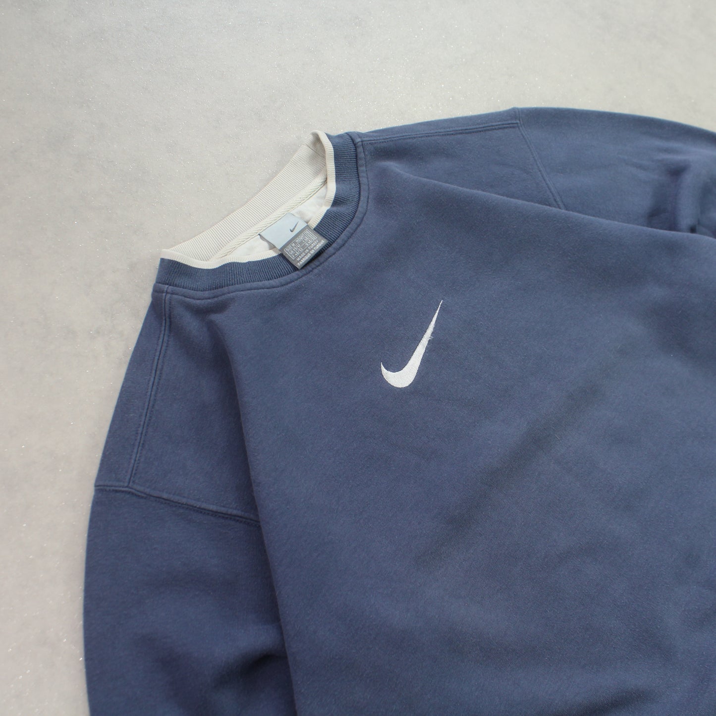 RARE 00s Nike Heavyweight Sweatshirt Blue - (M)