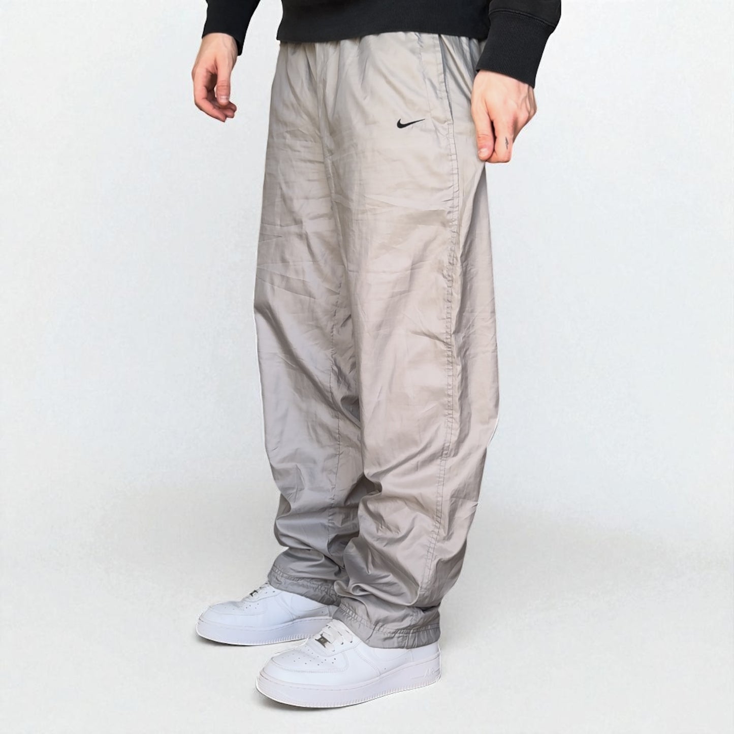 RARE 2000s Nike Trackpants Grey - (L)
