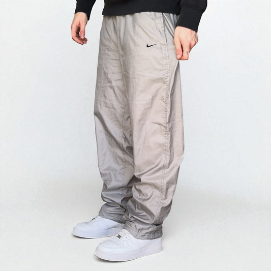 RARE 2000s Nike Trackpants Grey - (L)