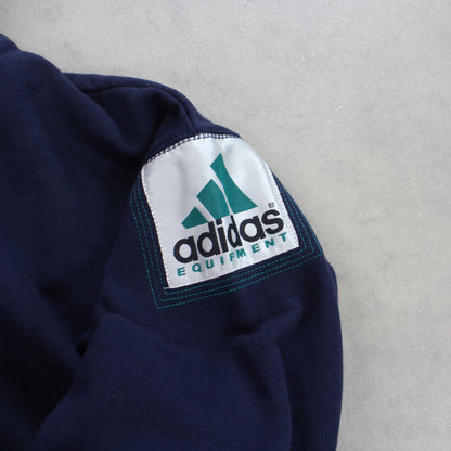 SUPER RARE Vintage 1990s Adidas EQT Hoodie Navy - (M)