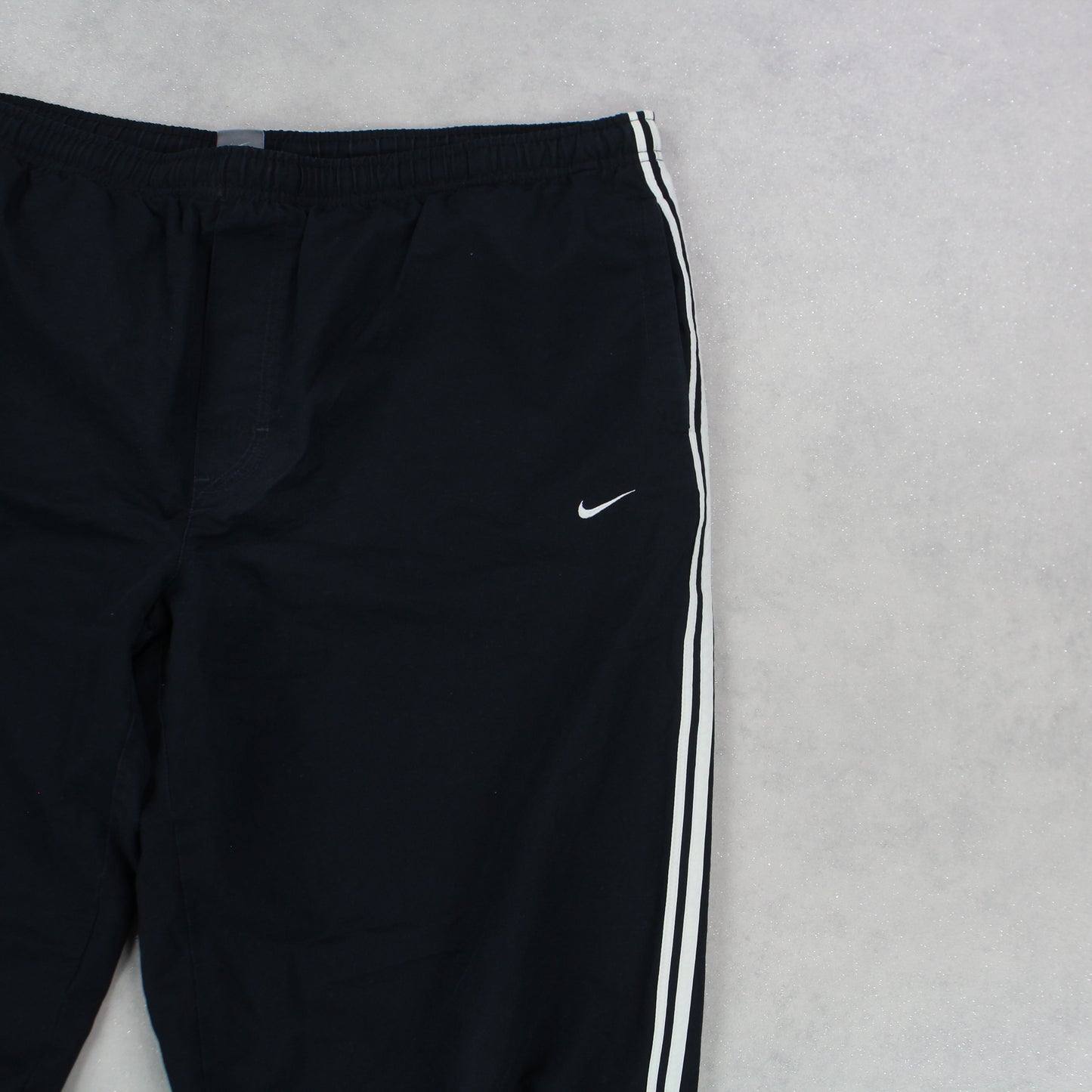 RARE 00s Baggy Nike Trackpants Black - (XL)