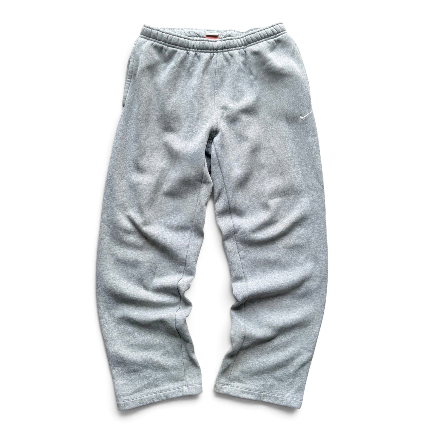 RARE 2000s Wide Leg Nike Joggers Grey - (L)