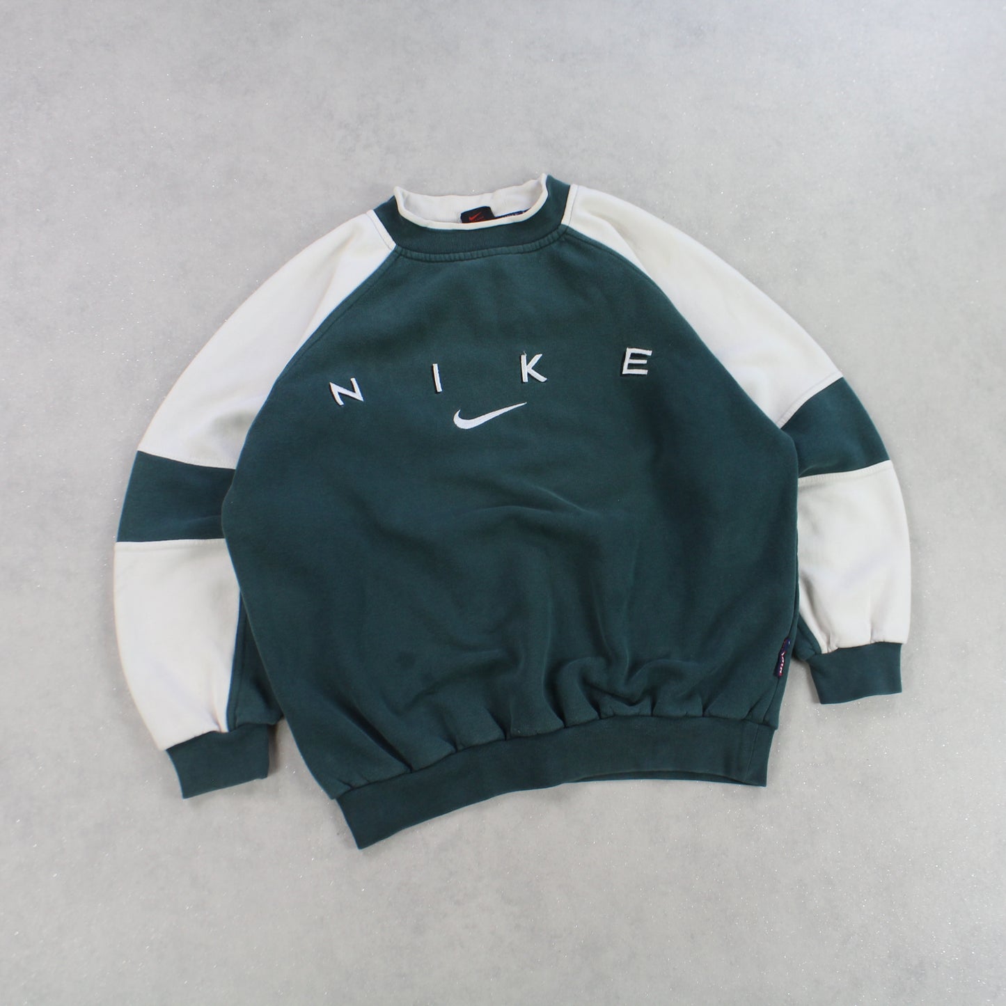 SUPER RARE 90s Nike Sweatshirt Green - (S)