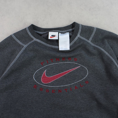 VERY RARE 90s Nike Sweatshirt Grey - (S)