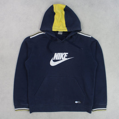 RARE 00s Nike Spell Out Hoodie Navy - (S)