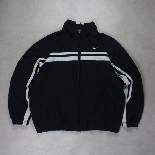 RARE 2000s Nike Track Jacket Black - (L)