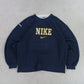 SUPER RARE 90s Heavyweight Nike Sweatshirt Navy - (XL)