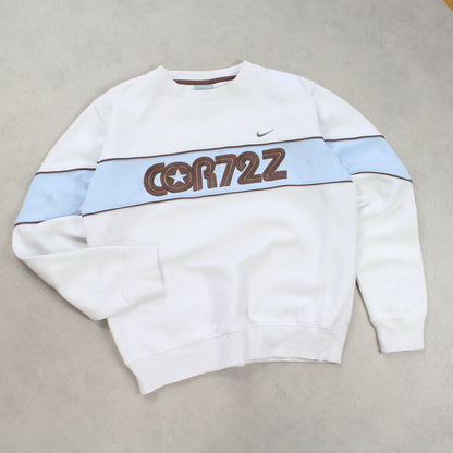 RARE Vintage 00s Nike Sweatshirt White - (S)