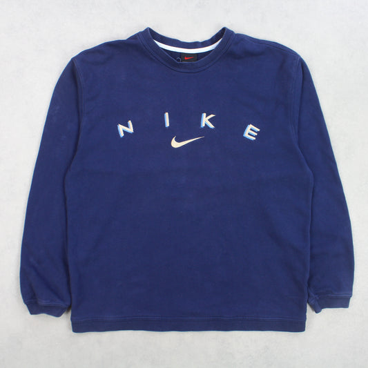 SUPER RARE Vintage 1990s Nike Spell Out Sweatshirt - (S)