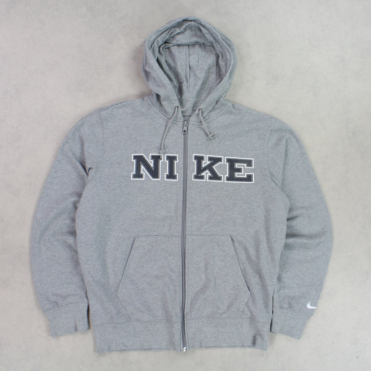 RARE 00s Nike Spell Out Hoodie Grey - (M)