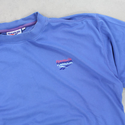 Vintage 90s Reebok T-Shirt Blue - (L)