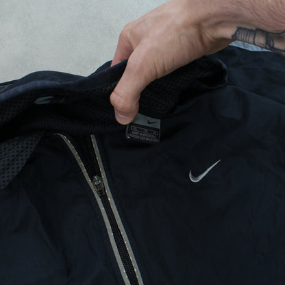 RARE 00s Nike Track Jacket Black - (L)