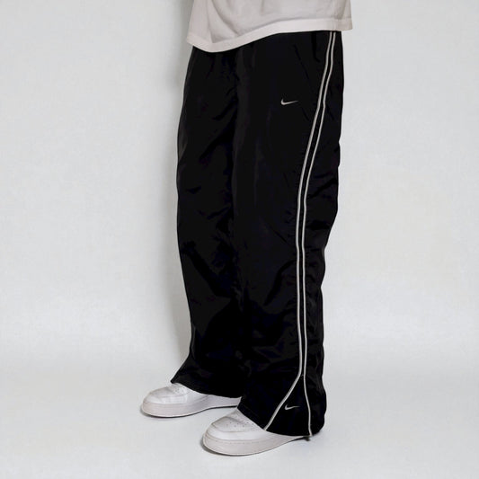SUPER RARE 2000s Nike Trackpants Black - (L)