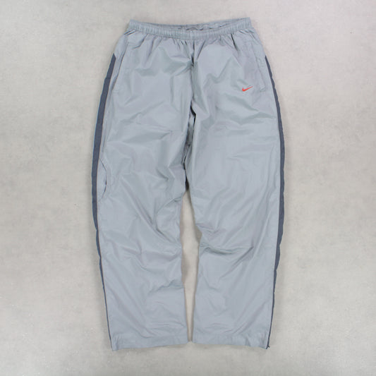 RARE 00s Baggy Nike Trackpants Grey - (M)