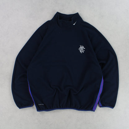 SUPER RARE 90s Nike Rangers FC Fleece Navy - (M)