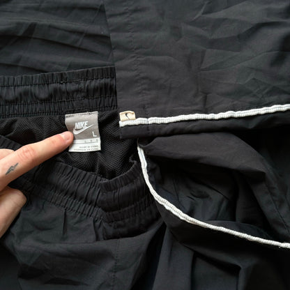 RARE 2000s Nike Short Leg Trackpants Black - (S/M)