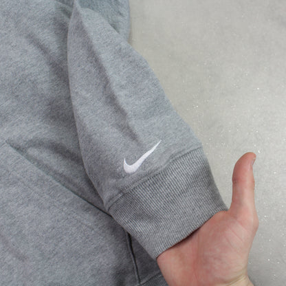 RARE 00s Nike Spell Out Hoodie Grey - (M)