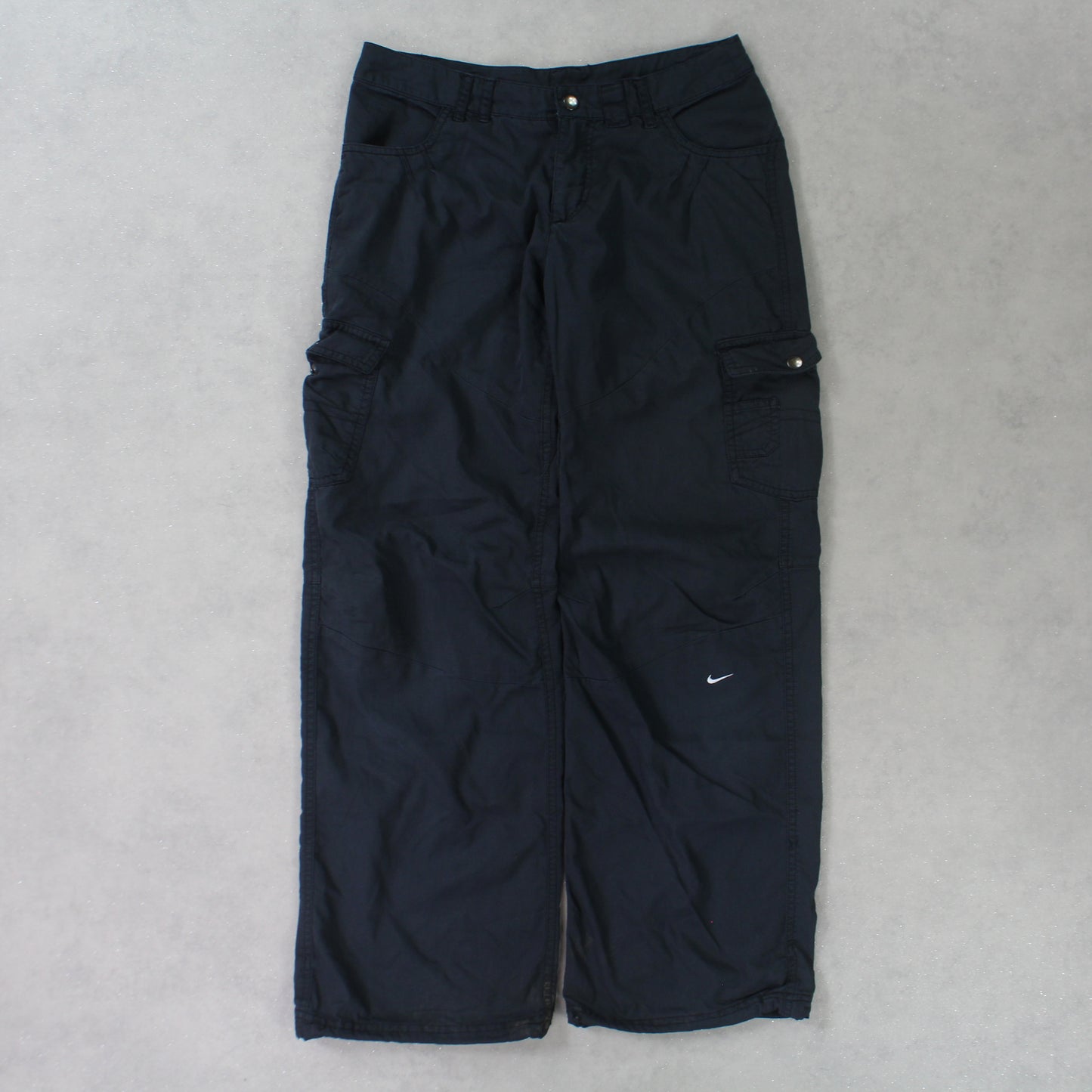 RARE Vintage 00s Womens Nike Cargo Pants Black - (S)