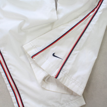 SUPER RARE 2000s Nike Trackpants White - (L)