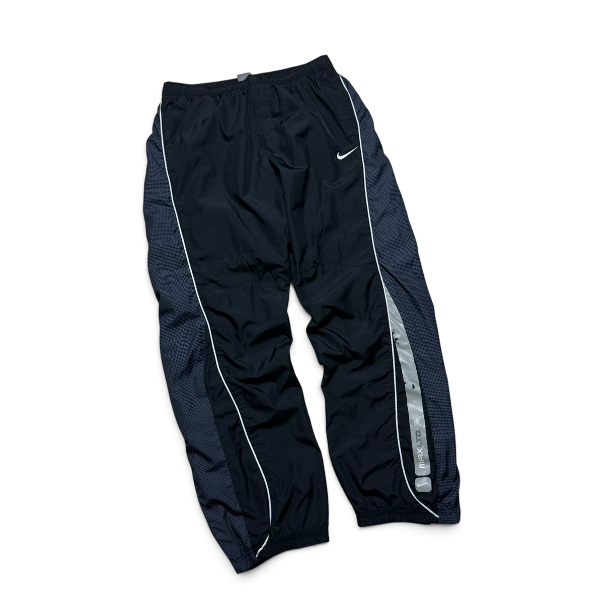 SUPER RARE 2000s Nike Air Max Trackpants Black - (L)
