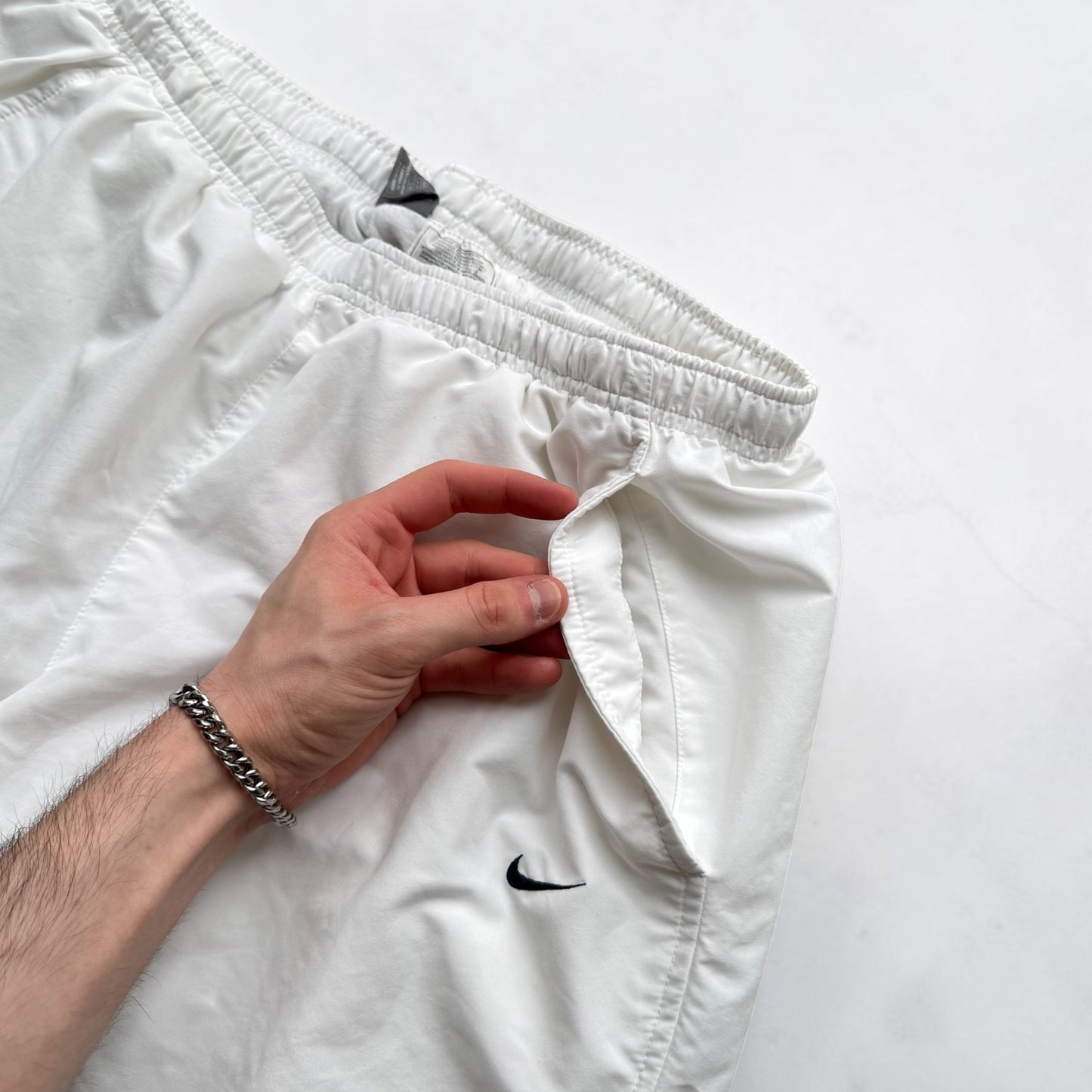 RARE 2000s Nike Trackpants White - (XL)